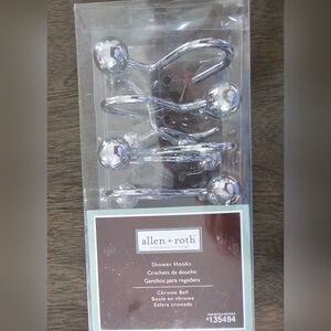 Allen + Roth silver shower curtain hooks, Brand New
